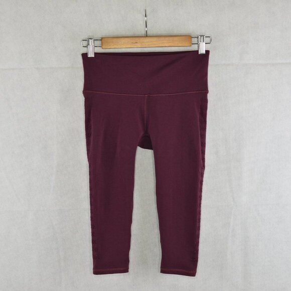 lululemon Reveal Crops *Stripes Size 6 in Dark Adobe - Picture 2 of 4